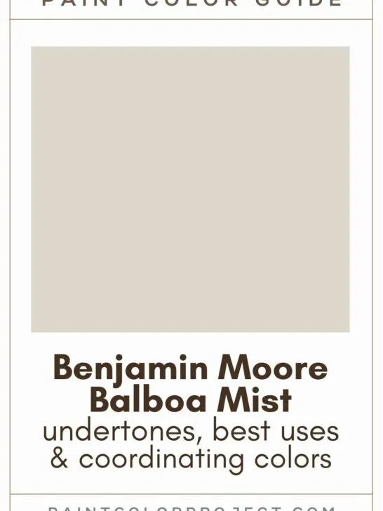 Benjamin Moore Balboa Mist Paint Color Guide