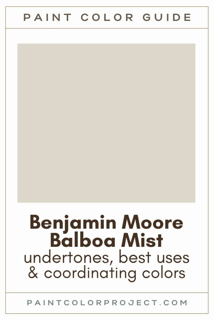 Benjamin Moore Balboa Mist Paint Color Guide