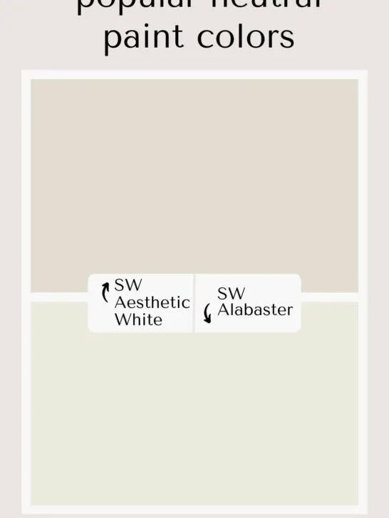 Sherwin Williams Aesthetic White vs Alabaster