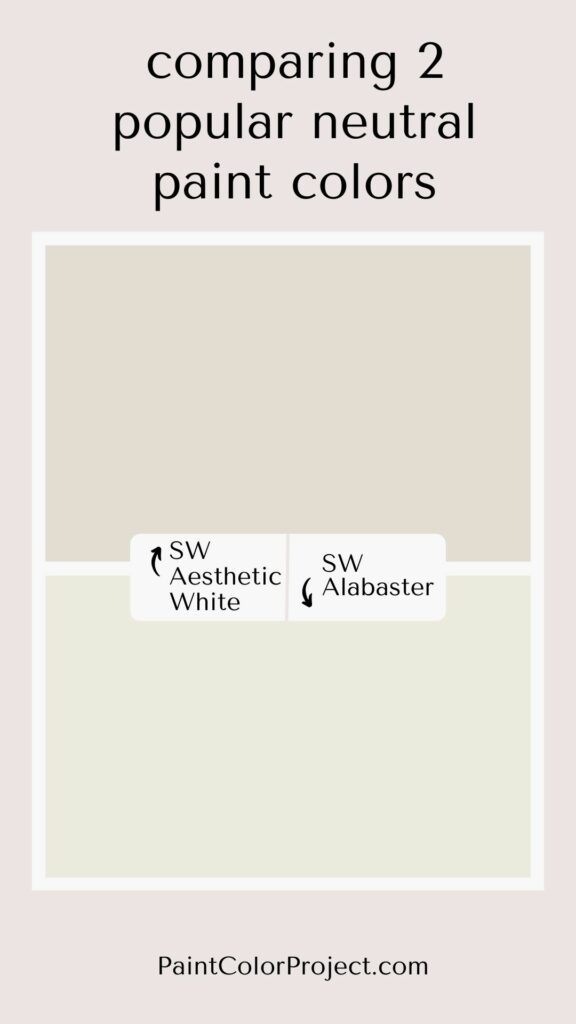 Sherwin Williams Aesthetic White vs Alabaster