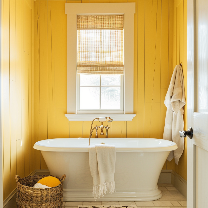 yellow bathroom