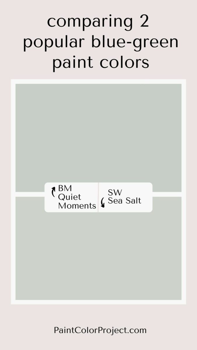 BM Quiet Moments vs SW Sea Salt: Let's Compare! - The Paint Color Project