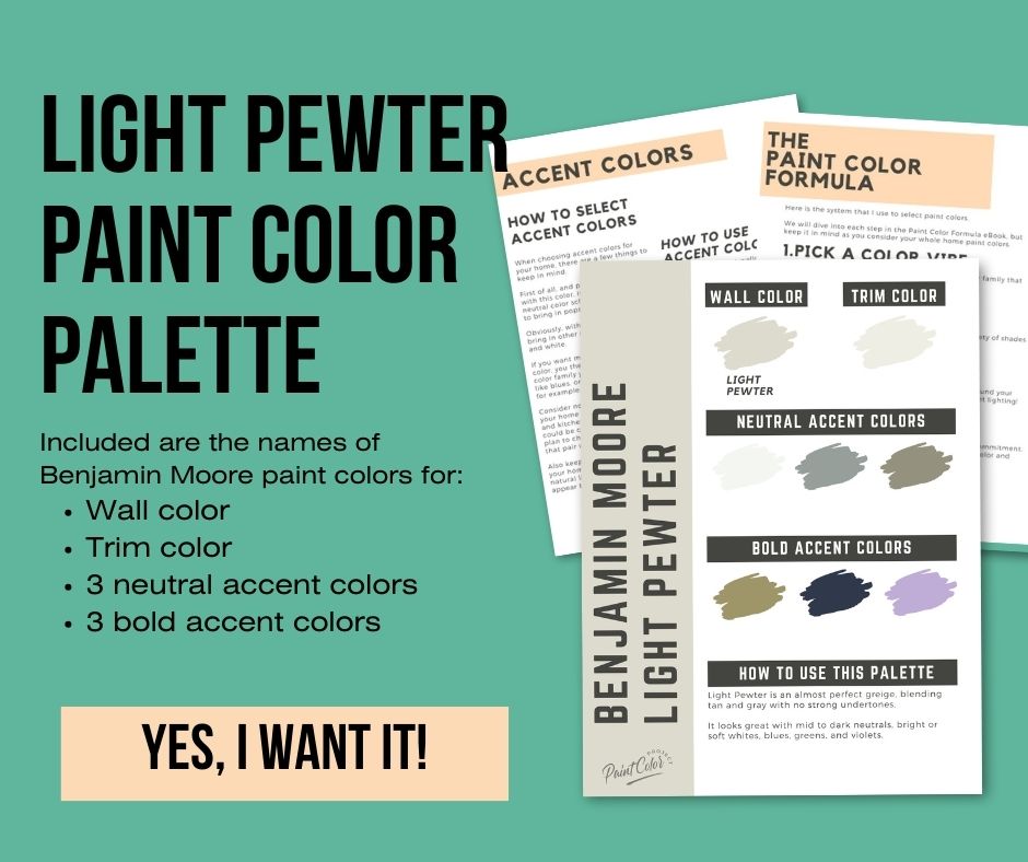 Benjamin Moore Light Pewter Color Palette