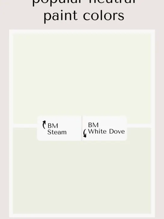 Benjamin Moore Steam vs White Dove