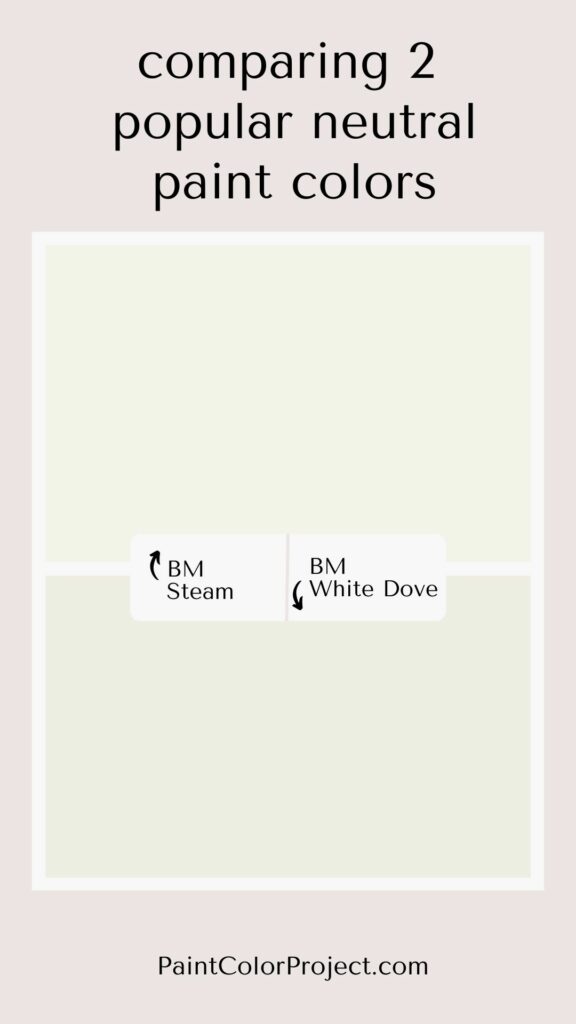 Benjamin Moore Steam vs White Dove