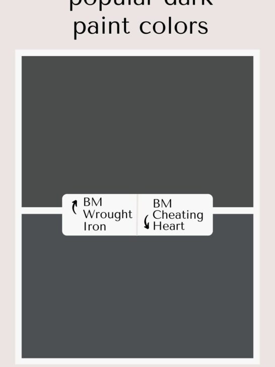 Benjamin Moore Wrought Iron vs Cheating Heart