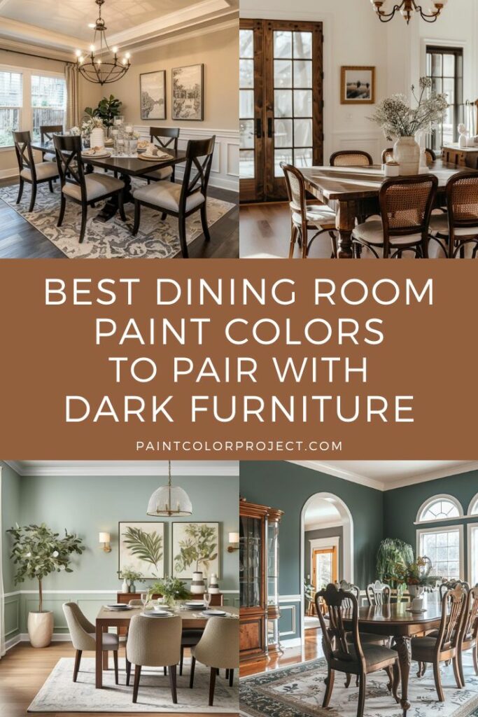 best dining room paint colors to pair with dark furniture