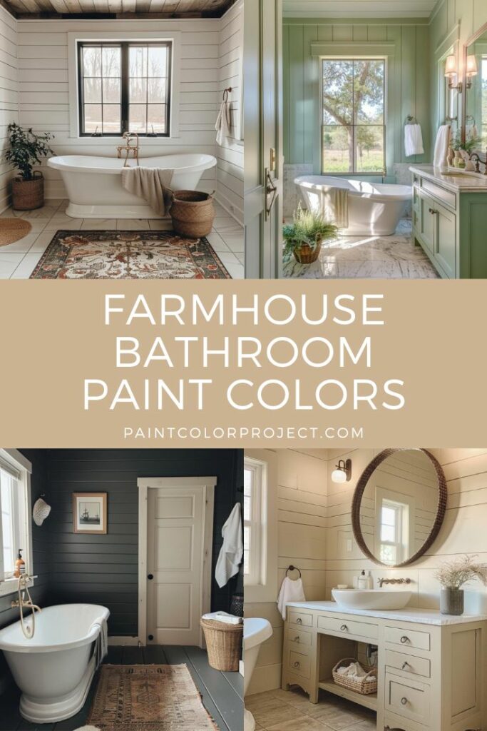 best farmhouse bathroom paint colors