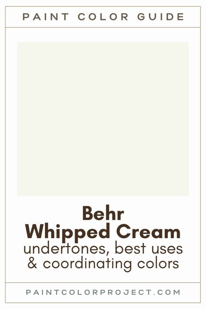 Behr Whipped Cream Paint Color Guide