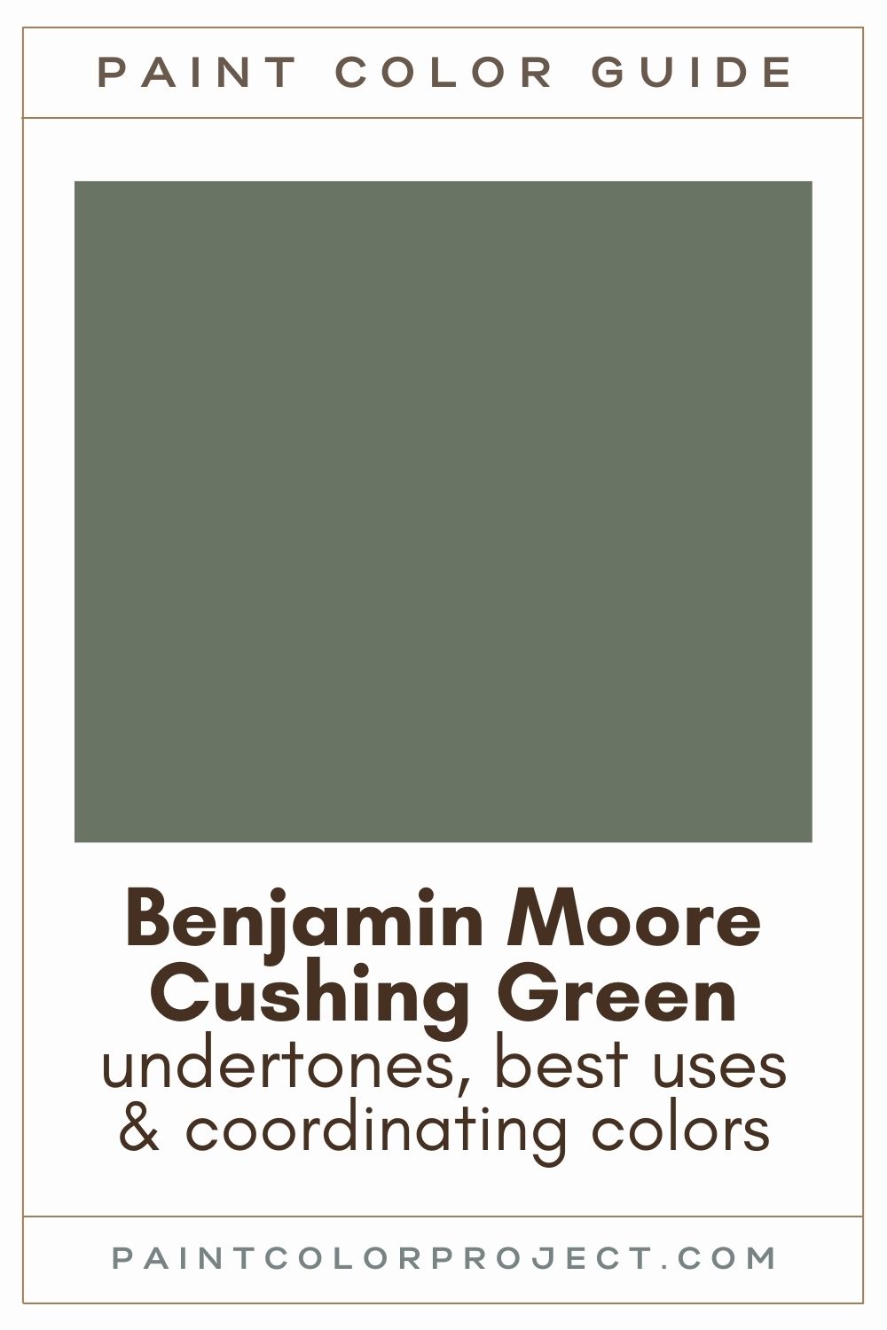 Benjamin Moore Cushing Green Paint Color Guide