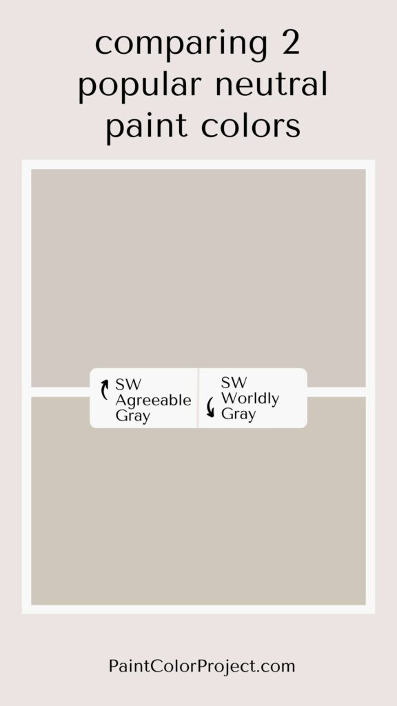 Sherwin Williams Agreeable Gray vs Worldly Gray