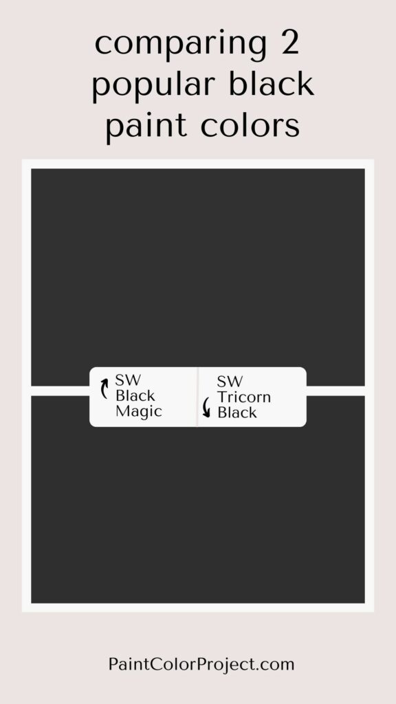 Sherwin Williams Black Magic vs Tricorn Black