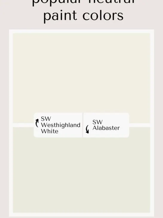 Sherwin Williams Westhighland White vs Alabaster