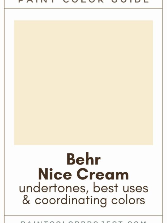 Behr Nice Cream Paint Color Guide