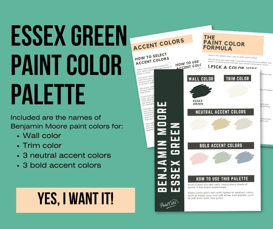 Benjamin Moore Essex Green Color Palette