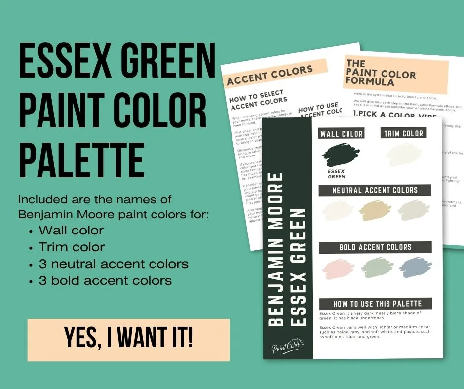 Benjamin Moore Essex Green Color Palette