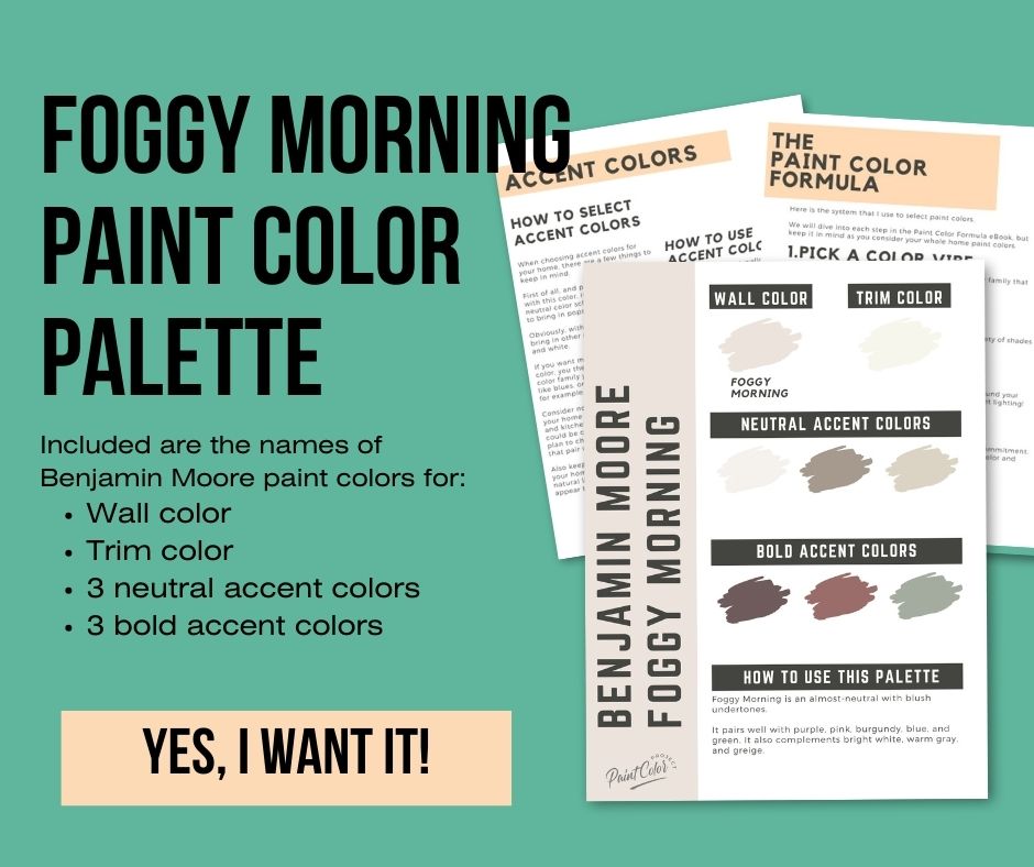 Benjamin Moore Foggy Morning Color Palette