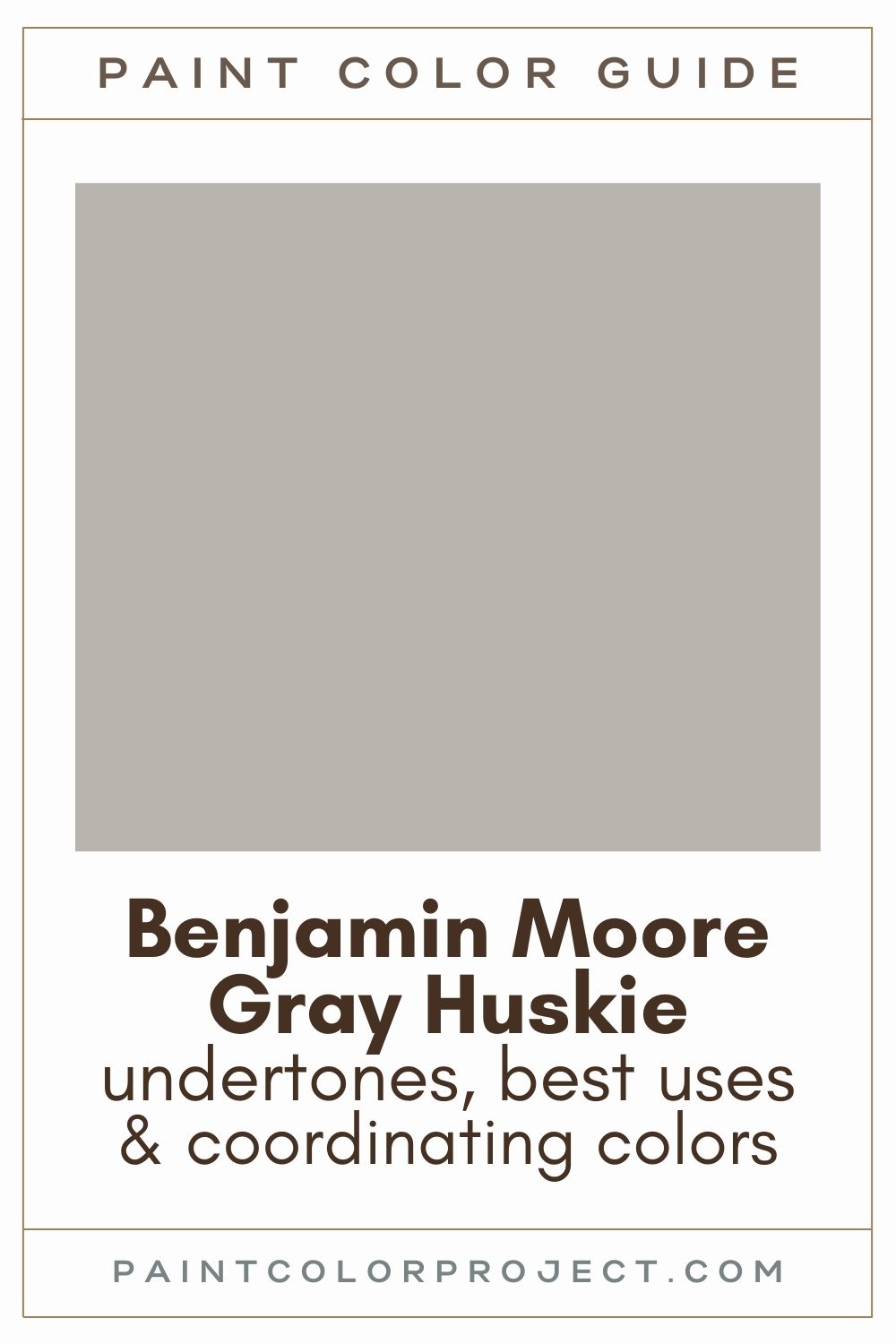 Benjamin Moore Gray Huskie Paint Color Guide