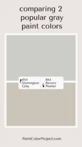 Benjamin Moore Stonington Gray vs Revere Pewter