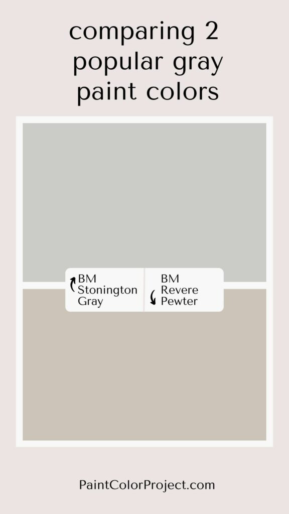 Benjamin Moore Stonington Gray vs Revere Pewter