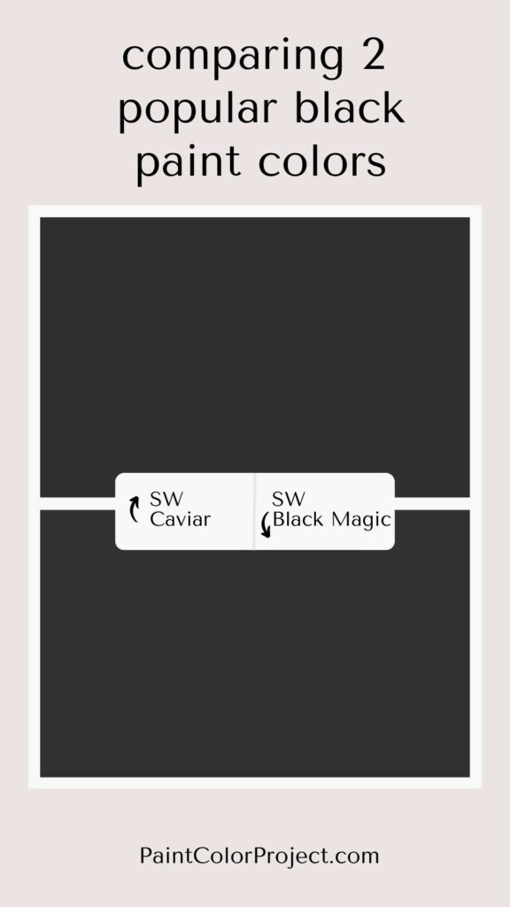 Sherwin Williams Caviar vs Black Magic