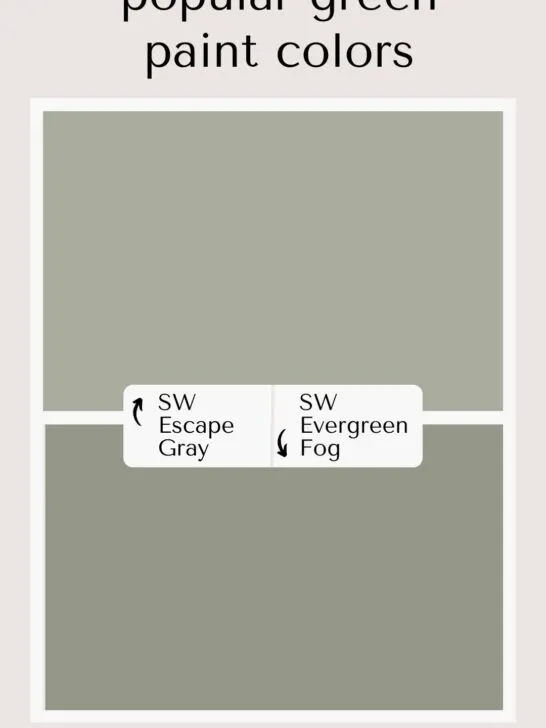 Sherwin Williams Escape Gray vs Evergreen Fog