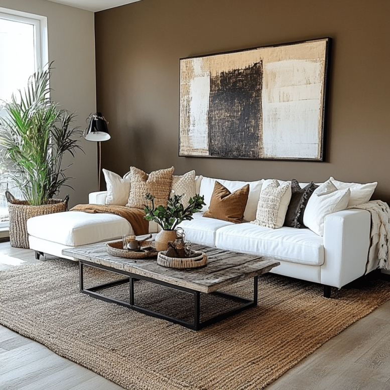 brown living room