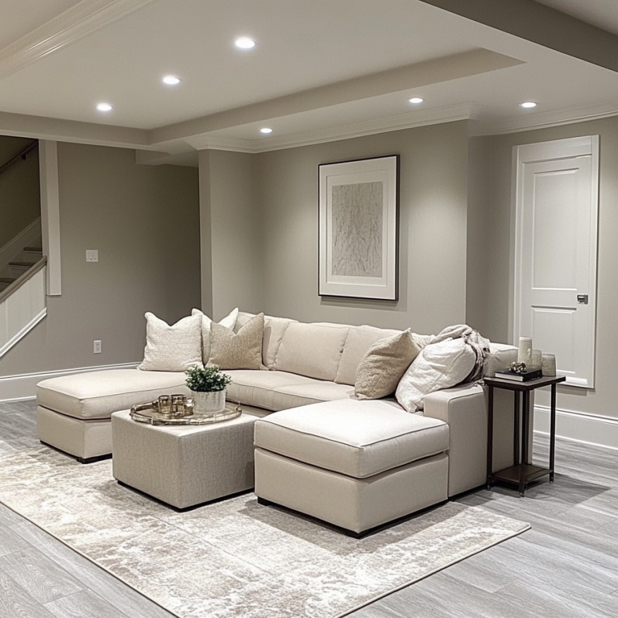 gray basement