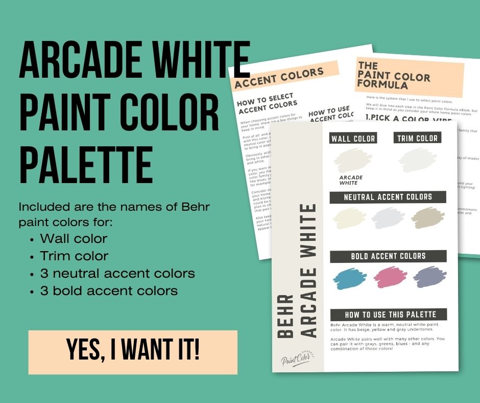 Behr Arcade White Color Palette