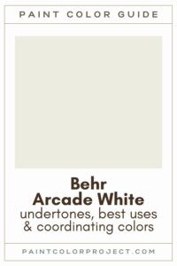 Behr Arcade White Paint Color Guide