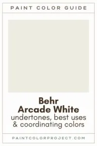 Behr Arcade White Paint Color Guide