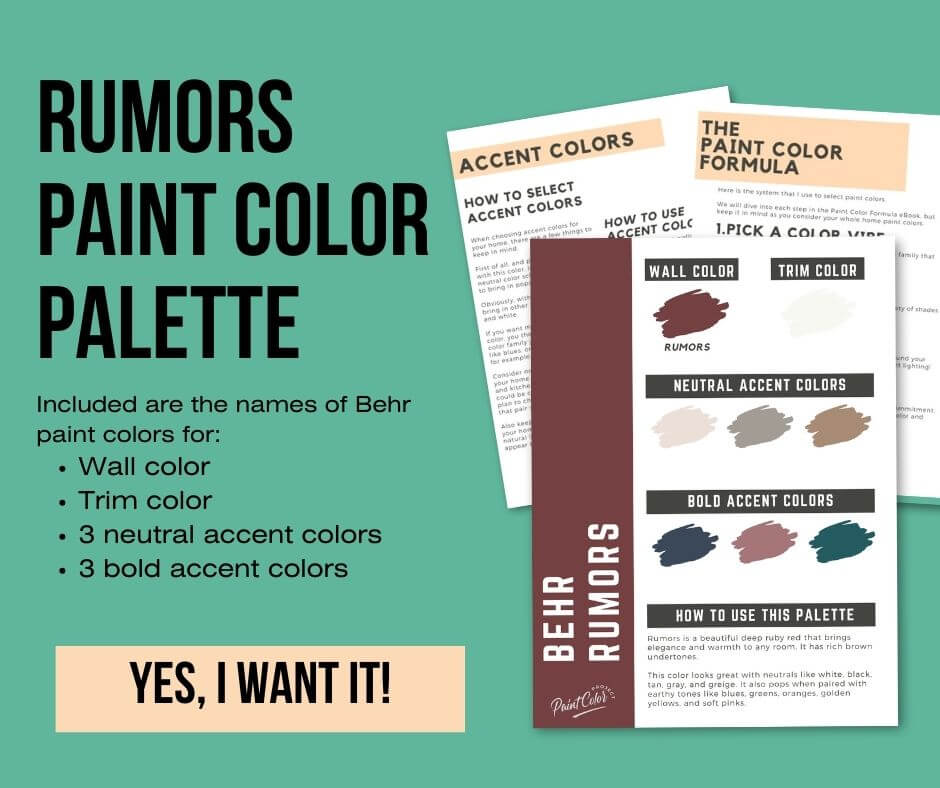 Behr Rumors Color Palette