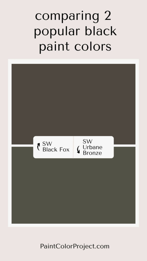 Sherwin Williams Black Fox vs Urbane Bronze