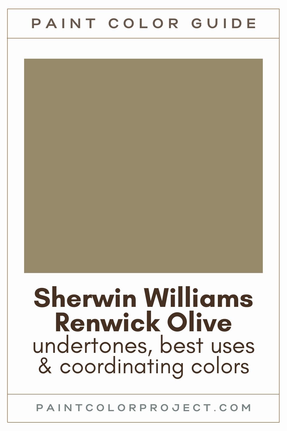 Sherwin Williams Renwick Olive Paint Color Guide