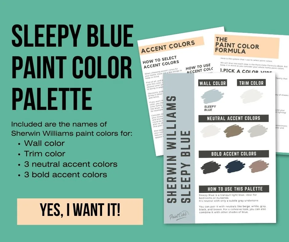 Sherwin Williams Sleepy Blue Color Palette