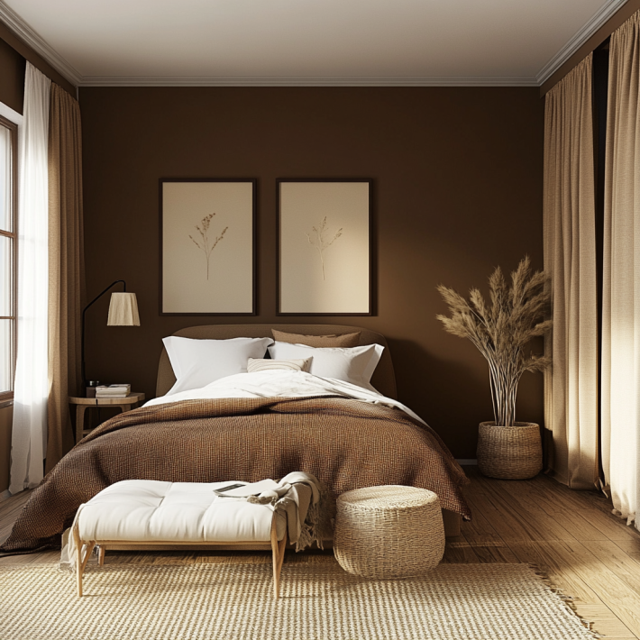 brown bedroom