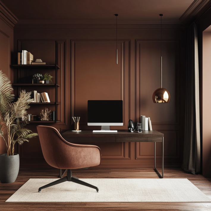 dark brown home office