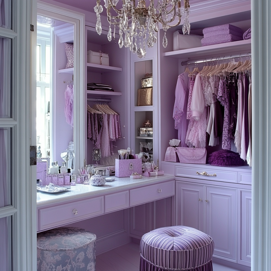 purple closet