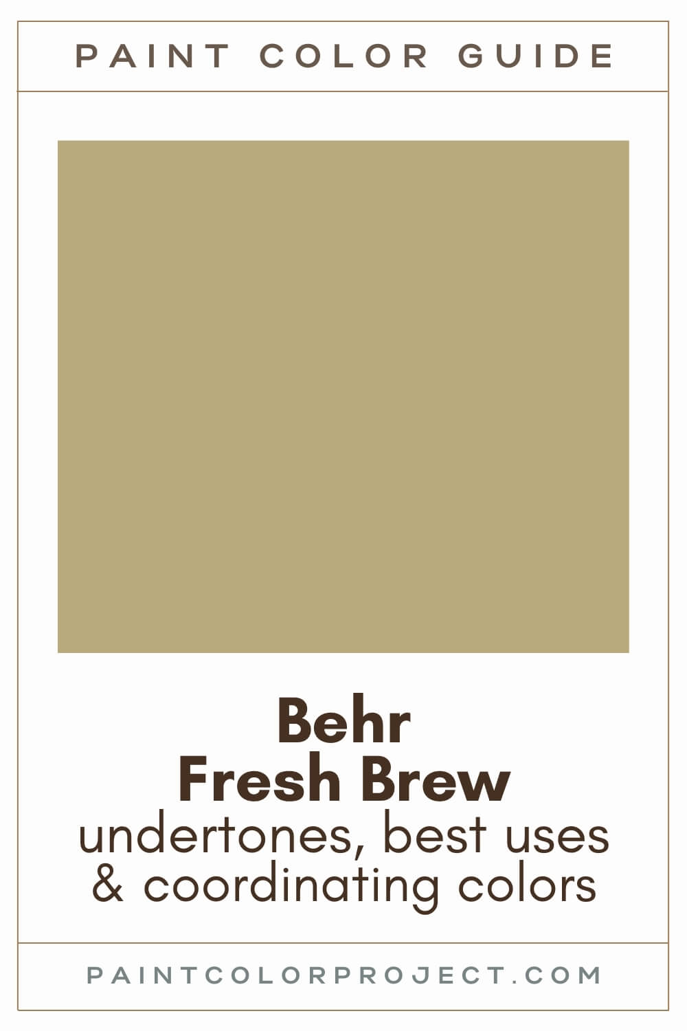 Behr Fresh Brew Paint Color Guide