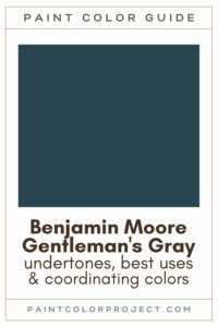 Benjamin Moore Gentleman's Gray Paint Color Guide