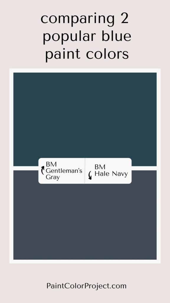 Benjamin Moore Gentleman's Gray vs Hale Navy