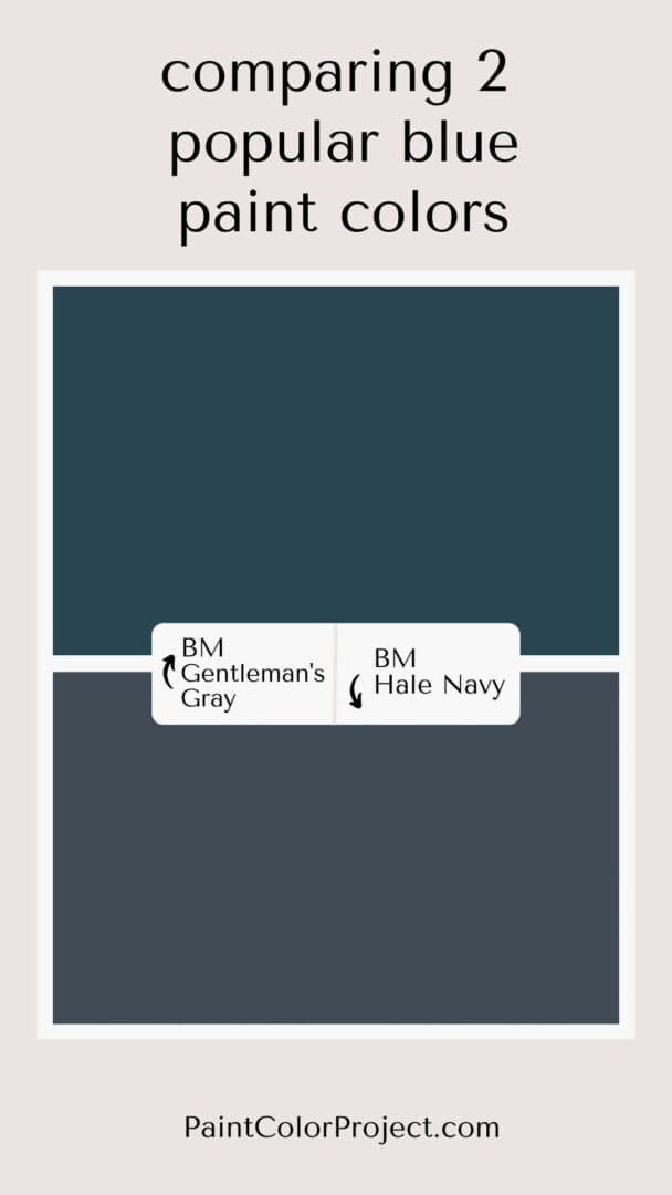 Benjamin Moore Gentleman's Gray vs Hale Navy Let's Compare! The