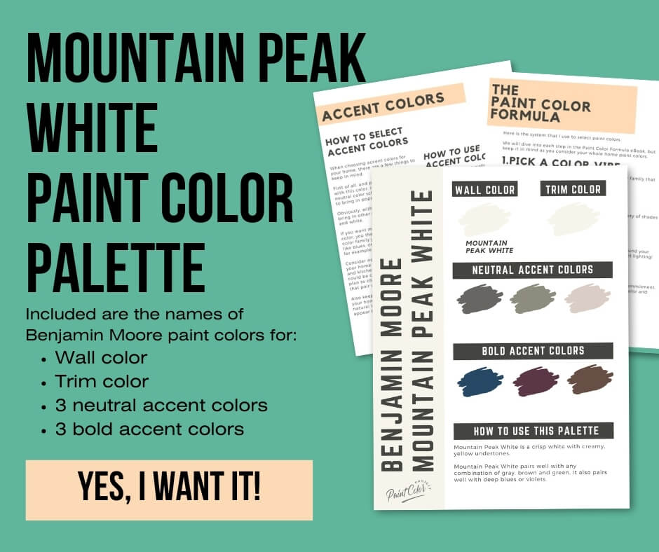 Benjamin Moore Mountain Peak White Color Palette