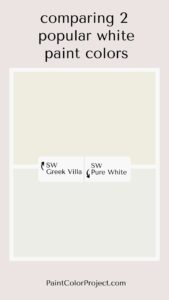 Sherwin Williams Greek Villa vs Pure White