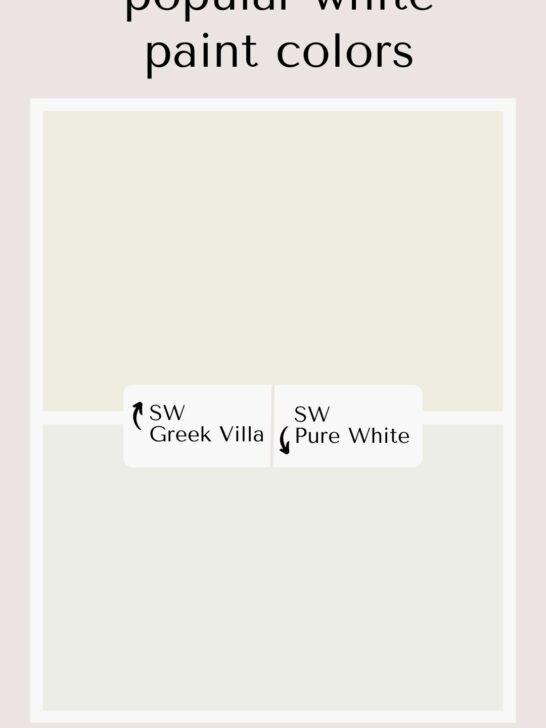 Sherwin Williams Greek Villa vs Pure White