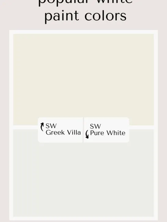 Sherwin Williams Greek Villa vs Pure White