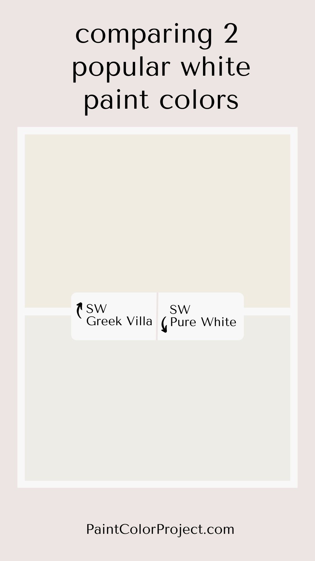 Sherwin Williams Greek Villa Vs Pure White Let S Compare The Paint Color Project