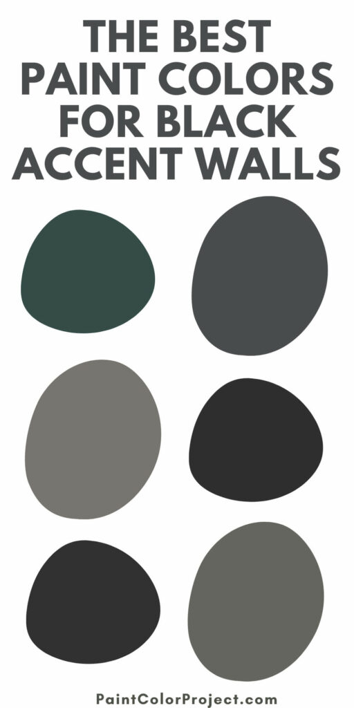 best paint colors for black accent walls