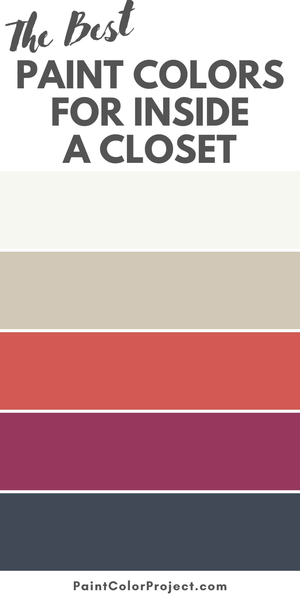 best paint colors for inside a closet