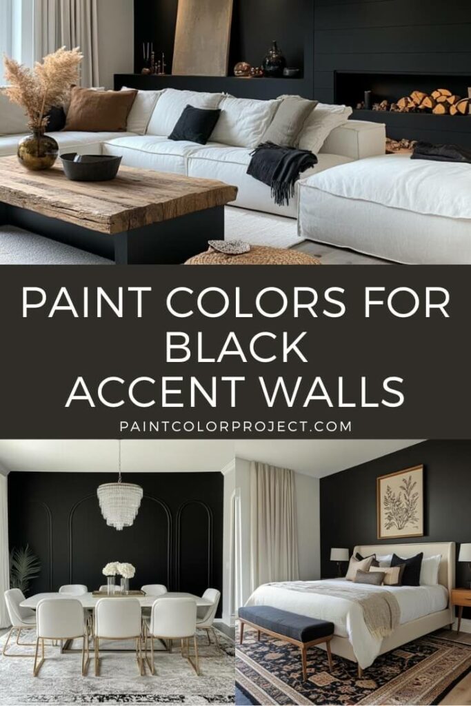 best paint colors for black accent walls